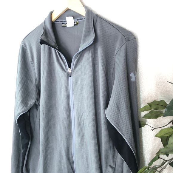 Men’s Under Armour Grey Zipper Loose Jacket - Picture 2 of 7
